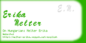 erika melter business card